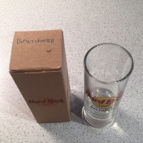 NEW BALTIMORE Maryland -Hard Rock Cafe 2 oz Shot Glass Shooter With Box - Picture 3 of 13
